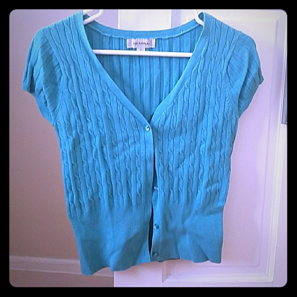 Button up shirt sleeve cardigan